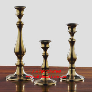 Chaud brillant argent plaqué aluminium bougeoir ensemble élégant à la main T lumière bougeoir luxe noël église décoration - Product Image 6