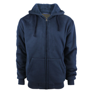 Sudaderas con Capucha y Cremallera Completa para Hombre, al por Mayor, Ropa Deportiva, Forradas de Sherpa, Gruesas, Térmicas, para Invierno - Product Image 6