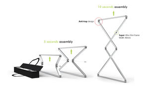JiongChang op maat gemaakte modulaire opvouwbare SEG-doek frame beursstands, draagbare reclame promotie tentoonstellingsstand, beursdisplay - Product Image 6