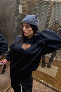 EVER GLOW Sweat-shirts à capuche doublés pour femmes et hommes, 100% coton tricoté, coupe-vent, séchage rapide, respirant, options de logo personnalisé, automne hiver - Product Image 4