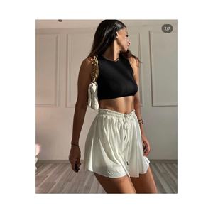 Pantaloncini sportivi sportivi da donna con taglio ampio e taglio da Yoga comodi collant stile gonna - Product Image 4