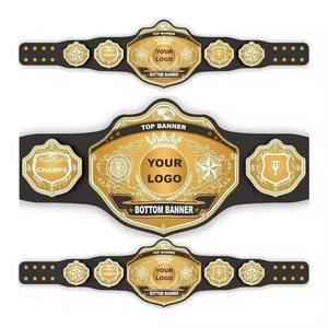 Cinturón de Campeonato Mundial de Boxeo/Lucha Libre - Diseño de Cuero Personalizado de Alta Calidad y Logotipo, Cómodo para la Competencia - Product Image 6