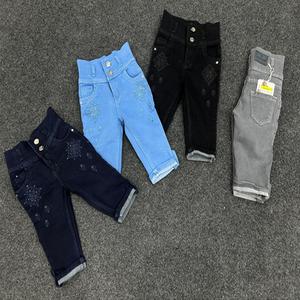 Niñas Denim Capris Cómodo Longitud media pantorrilla con aspecto de moda para ropa casual - Product Image 1