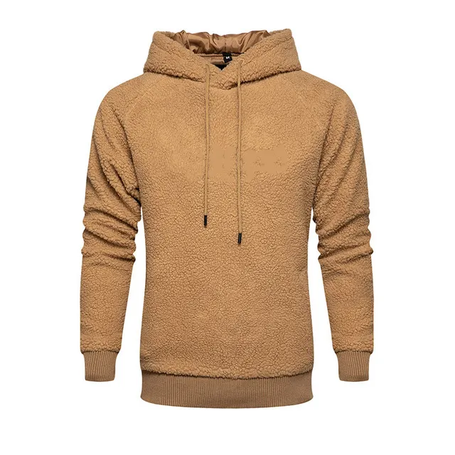 Sherpa Fleece Hoodie Forrado Hoodie Material Quente Regular Fit Jacket preços por atacado única cor Hoodie