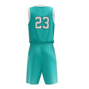 Ensemble de maillot et short de basket-ball personnalisé, imprimé par sublimation, vêtements d'équipe en gros, OEM, séchage rapide, respirant, vêtements de sport - Product Image 6