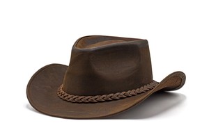 Leather Cowboy <b>Hat</b> Unisex Casual Outdoor Winter Travel Adjustable Fit 56-58CM Brown Braided <b>Band</b> Fedora Style - Product Image 2