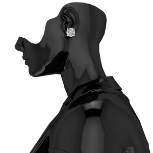 Boucles d'oreilles clous Hip Hop de qualité supérieure, 6 carats, cultivées en laboratoire, clarté VS1, taille brillant, design indien élégant, or massif 9K, certifiées IGI - Product Image 3