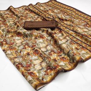 ชุดส่าหรีพื้นเมืองสำหรับงานแต่งงานชุดปาร์ตี้สุดพิเศษดีไซน์เนอร์ผ้าไหมอินเดีย - Product Image 2