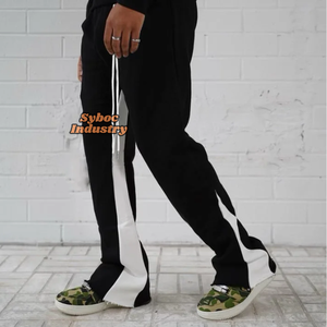 Stylish Flared Baggy Sweatpants for Men <b>Boys</b> 380 GSM Heavy Weight Black Cotton <b>Pant</b> Vintage Wide <b>Trouser</b> 380 GSM Heavy Vintage - Product Image 2