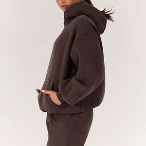 Pull à capuche pour femme de couleur unie, décontracté, mode de plein air, streetwear, pull à capuche à manches longues pour femme - Product Image 5