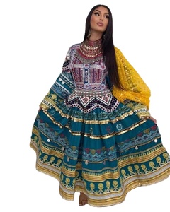 Hot Selling Latest Designs Breathable Ankle-Length A-Line Floral Print 100% Silk Afghan Kuchi <b>Dresses</b> Women Wholesale <b>Dress</b> - Product Image 1