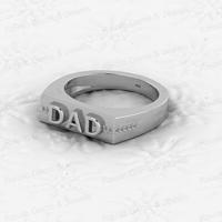 Meistverkaufter 925 Sterling Silber Rhodium-Plattierter Ewigkeitsring DAD Vater Graviert Personalisiert Herren Damen Zirkon Party