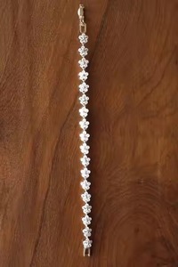 สร้อยข้อมือเทนนิสสำหรับผู้หญิง14K ชุบทองสร้อยข้อมือสไตล์อินเทรนด์ของขวัญสำหรับผู้หญิง - Product Image 2