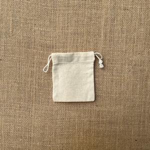 Bolsa con cordón con cierre de cremallera de algodón 100% ecológica, Mini bolsa impresa con logotipo personalizado, joyería étnica, almacenamiento de dulces, 50 MOQ - Product Image 2