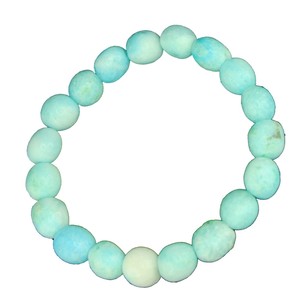 <b>Bracelet</b> Indian <b>Blue</b> Aragonite Tumbled <b>Crystal</b> <b>Bracelet</b> Natural Gemstone Jewelry Men and Women Gift Energy Meditation Bangles - Product Image 4