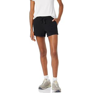 Shorts de Felpa para Mujer, Algodón Suave, Corte Holgado, Casual, Cómodo, Cintura Elástica, Uso Diario - Product Image 1