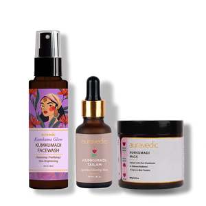 Kit de Ritual para Piel Radiante Kumkumadi, Productos Herbales de Alta Calidad para el Cuidado Facial, Incluye Ingredientes Limpiadores y Blanqueadores para Uso Doméstico - Product Image 1