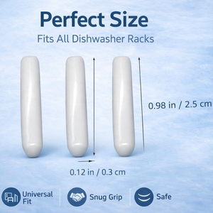 Capuchons de réparation pour crochets de paniers de lave-vaisselle, en caoutchouc et plastique, pour paniers de lave-vaisselle rouillés, ajustement universel, gris - Product Image 1