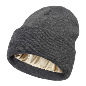 Bonnets unisexes en gros, couleur unie, chauds, décontractés, en tricot d'hiver, pour hommes, avec broderie, bonnets adaptés aux affaires - Product Image 3