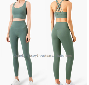 Ensemble de vêtements de yoga unisexe bio personnalisé, 100% coton, écologique, grande taille, vêtements de sport de fitness, qualité bon marché - Product Image 4