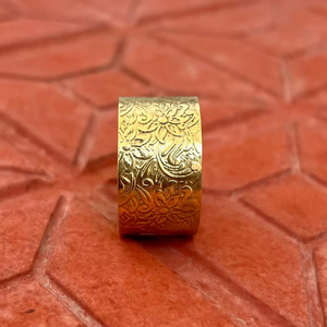 Bague en laiton moderne pour femme avec impression numérique et technique de soudage modèle bijoux pour cadeaux de mariage - Product Image 1