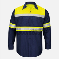 MANGOES FASHION Vêtements de travail unisexes en coton haute visibilité pour adultes - Uniforme de sécurité réfléchissant à manches longues pour les travailleurs du bâtiment