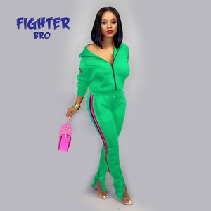 Conjunto de chándal para mujer Top y parte inferior a juego para el hogar Jogging Deportes al aire libre o estilo diario - Product Image 2