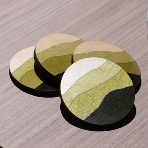 Posavasos de Madera de Lujo Hechos a Mano con Grosor Personalizado, Nuevo Diseño para Hoteles y Restaurantes, para Servir Té y Bebidas - Product Image 3