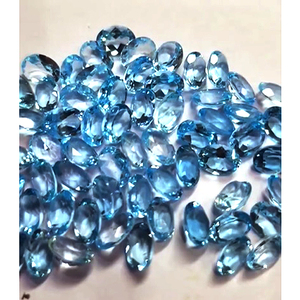 263 pièces de topaze bleu ciel naturel 6x4 7x5 8x6mm ovale 5x5mm facette carrée 240 Cts Lot Iroc ventes bonne qualité topaze coupe US $192 - Product Image 5