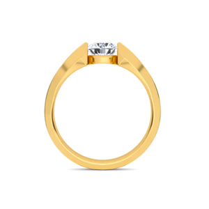 Bague solitaire élégante pour homme avec diamant rond brillant, design avant-gardiste, parfaite pour un usage quotidien ou une occasion spéciale - Product Image 2