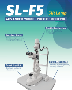 Microscope à fente numérique optique stable et clair SL-F5D pour ophtalmologistes et optométristes - Product Image 1
