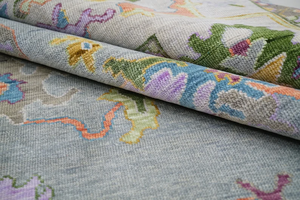 พรมโอเชาถักด้วยมือสไตล์โมเดิร์น9x12ฟุต, ทอจากผลงานชิ้นเอกของชาวเปอร์เซียขนแกะหรูหราสำหรับห้องนั่งเล่น - Product Image 2