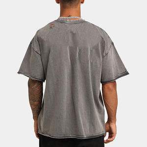 New Design Customize <b>T</b>-<b>Shirt</b> 100% Cotton 2024 <b>Plain</b> Casual Men Tee <b>Oversize</b> Distress <b>T</b> <b>Shirts</b> - Product Image 6