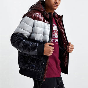 OEM Wholesale Custom Men's Puffer Jacket High Quality Coated Winter <b>Coat</b> with Stand Collar Hood <b>Long</b> Length Keep Warm Plus Size - Product Image 2