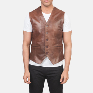 Chaleco de Motociclista Clásico de Cuero Genuino para Hombre 2026, Transpirable, Impermeable, Ecológico, Ropa de Abrigo de Invierno - Product Image 4