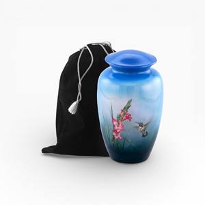 Urne funéraire en gris anthracite mat avec bande décorative florale argentée pour un mémorial contemporain - Product Image 6