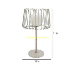 Elegant <b>Silver</b> Table <b>Lamp</b> With Black <b>Shade</b> For Bedroom Living Room Or Office Desk Lighting - Product Image 6