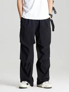 Pantalon en nylon unisexe et respirant Vente en gros Baggy grande taille à rayures larges et étanches sur les côtés - Product Image 3