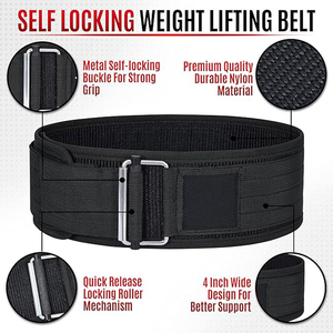 Cinturón de entrenamiento de nailon duradero para hombres y mujeres, Material de neopreno/EVA, cinturón de soporte para gimnasio, levantamiento de pesas, culturismo - Product Image 2