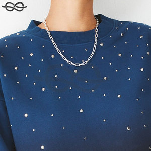 เสื้อสเวตเตอร์แบบสวมหัวคอกลมผ้าคอตตอนผ้าฟลีซ500gsm แบบสวมหัวพิมพ์ลายไม่จำกัดเพศ - Product Image 6