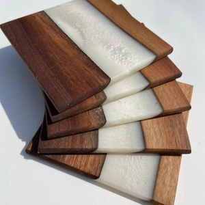 จานรองแก้วทำจากไม้ธรรมชาติทรงกลมทรงสี่เหลี่ยมสำหรับเครื่องดื่ม - Product Image 1