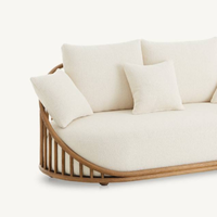 Çevre Dostu Modern Dış Mekan Bahçe Rattan Kanepe Takımı Su Geçirmez Güneş Korumalı Veranda Teras Dinlenme Otelleri Villalar için