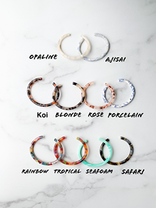 Brazalete de Resina Ecológico Hecho a Mano de Moda, Joyería con Acabado Liso para Mujer, Uso Diario y para Fiestas - Product Image 5