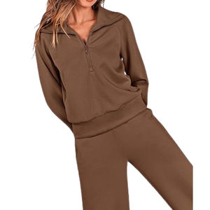 ชุดลำลองสำหรับผู้หญิงชุดวอร์ม2ชิ้นพร้อมลายพิมพ์กราฟิกสวมใส่สบายมีสไตล์สวมใส่ได้ทุกวัน - Product Image 4