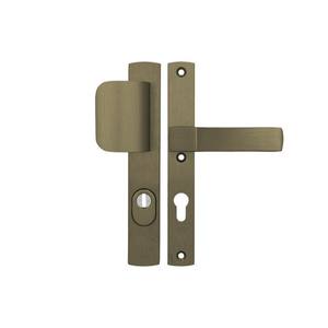 Poignée de porte avec tirette Axa SOLID PREMIUM 72 PZ, 3ème classe avec protection du cylindre FLEX (résistant au feu), couleur F4-Or antique - Product Image 1