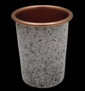 Maceta de Interior de diseño americano de Color cobre para jardín también maceta de escritorio redonda de aluminio hecha a mano terrazo esmalte blanco y - Product Image 1