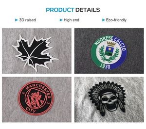 Patch en caoutchouc PVC 3D avec crochet, patch uniforme à <span class=keywords><strong>coudre</strong></span> ou à repasser, tissu en feutre doux, logo personnalisé OEM - Product Image 3