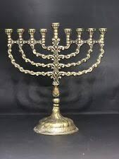 Vintage Finish Brass Menorah Candle Holder Jewish Hanukkah <b>Lamp</b> Decorative Candle Stand Home Decor - Product Image 3