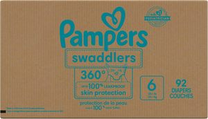 Pañales Pampers - Swaddlers 360 °   Talla 6, 92 unidades, hasta 100% a prueba de fugas, cómodas y de secado rápido, diseñadas para facilitar las cambios, pañales para bebé. - Product Image 6