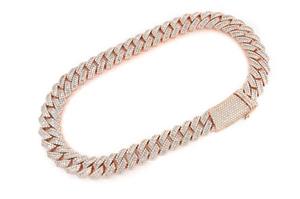 Collar Cubano Miami de Oro Amarillo de 10K con Diamantes Cultivados en Laboratorio de Alta Calidad, Estilo Hip Hop, para Boda, 23 mm de Ancho, 22 Pulgadas de Largo, para Mujer - Product Image 6